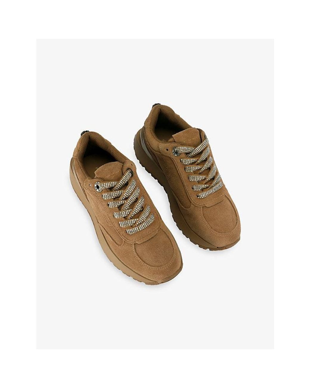 Kurt Geiger Brown Metro Suede Trainers