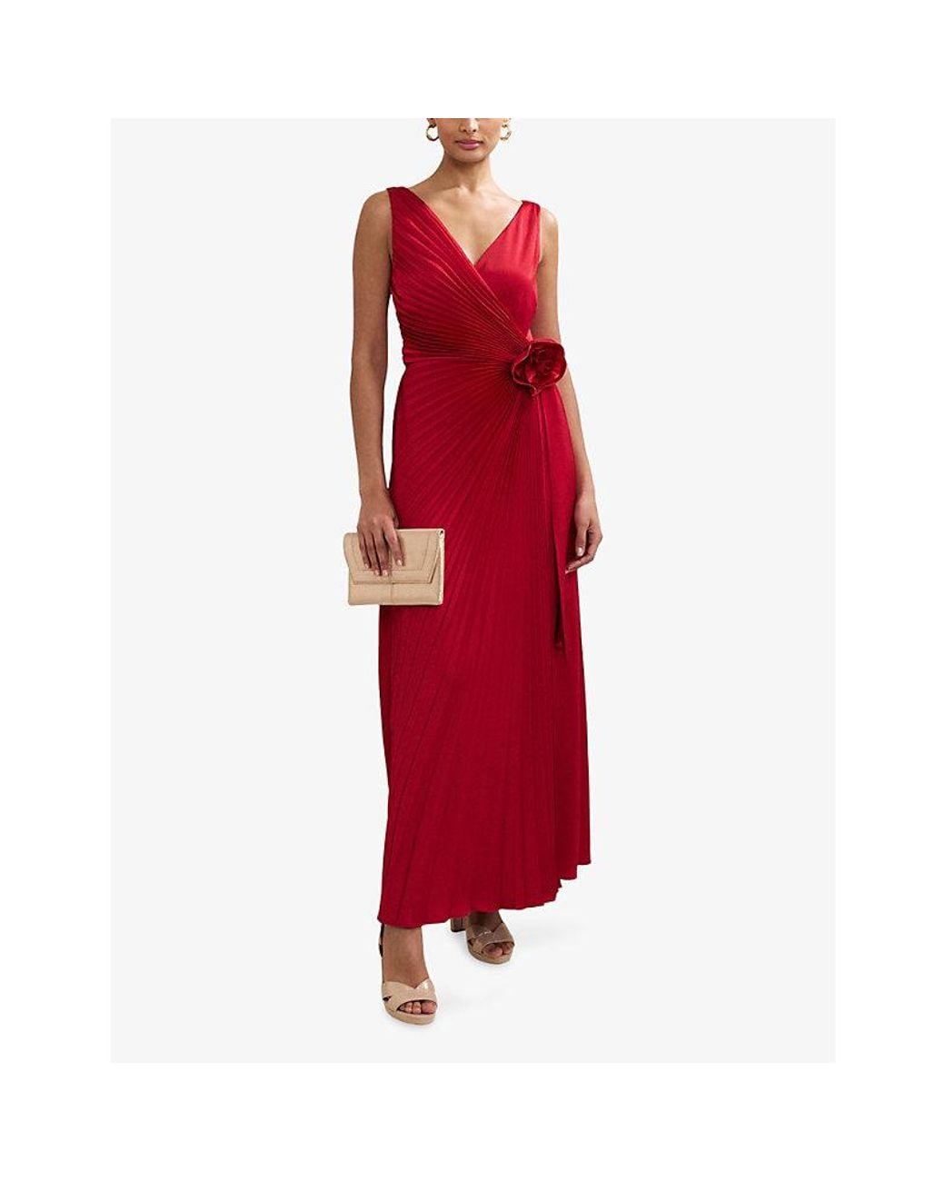 Phase Eight Emlyn Rose-Embroidered Pleated Stretch-Woven Maxi Dress | Lyst Phase Eight Emlyn Rose-Embroidered Pleated Stretch-Woven Maxi Dress | Lyst