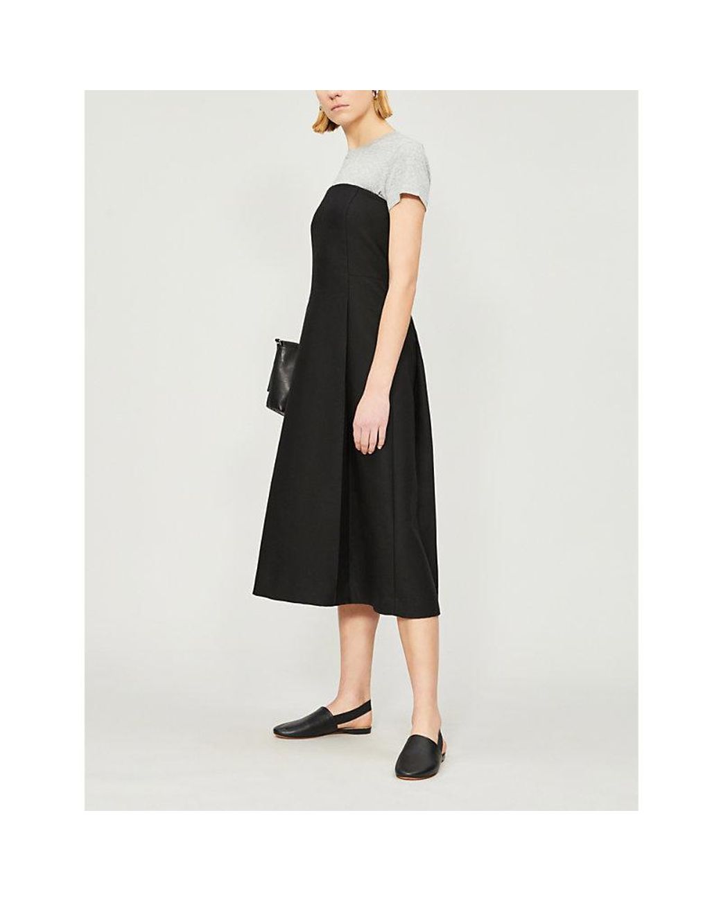 Vince Black Essential Round-Neck Pima Cotton T-Shirt