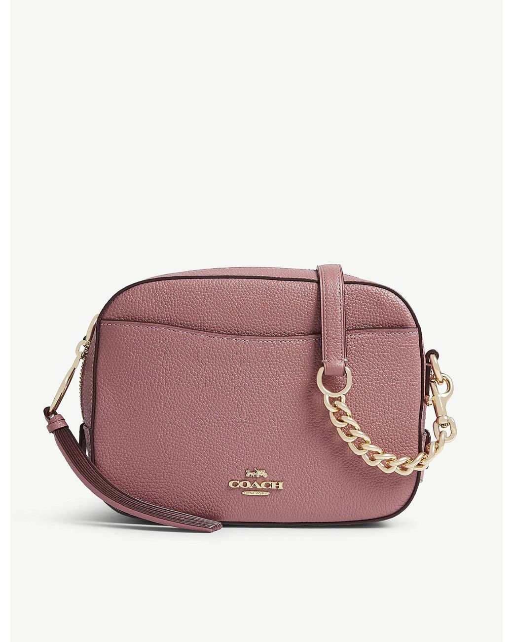 COACH Rose Pink Leather Camera Bag | Lyst