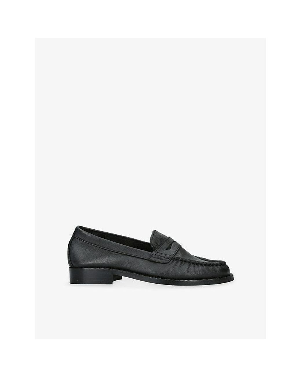 Duke & Dexter Black Ezra Leather Penny Loafers