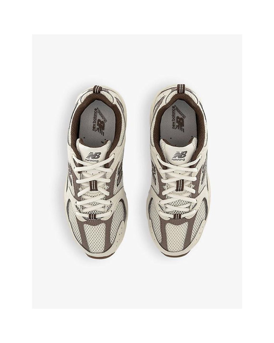 New Balance White Mr530 Logo-Embossed Leather And Mesh Low-Top Trainers