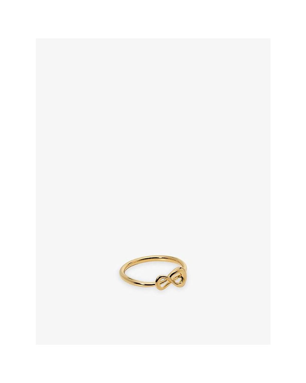 Monica Vinader Metallic Gp Infinity 18Ct Vermeil Ring