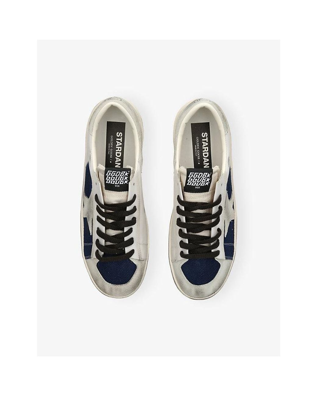 Golden Goose Deluxe Brand Blue Stardan 51137 Suede And Mesh Trainers for men