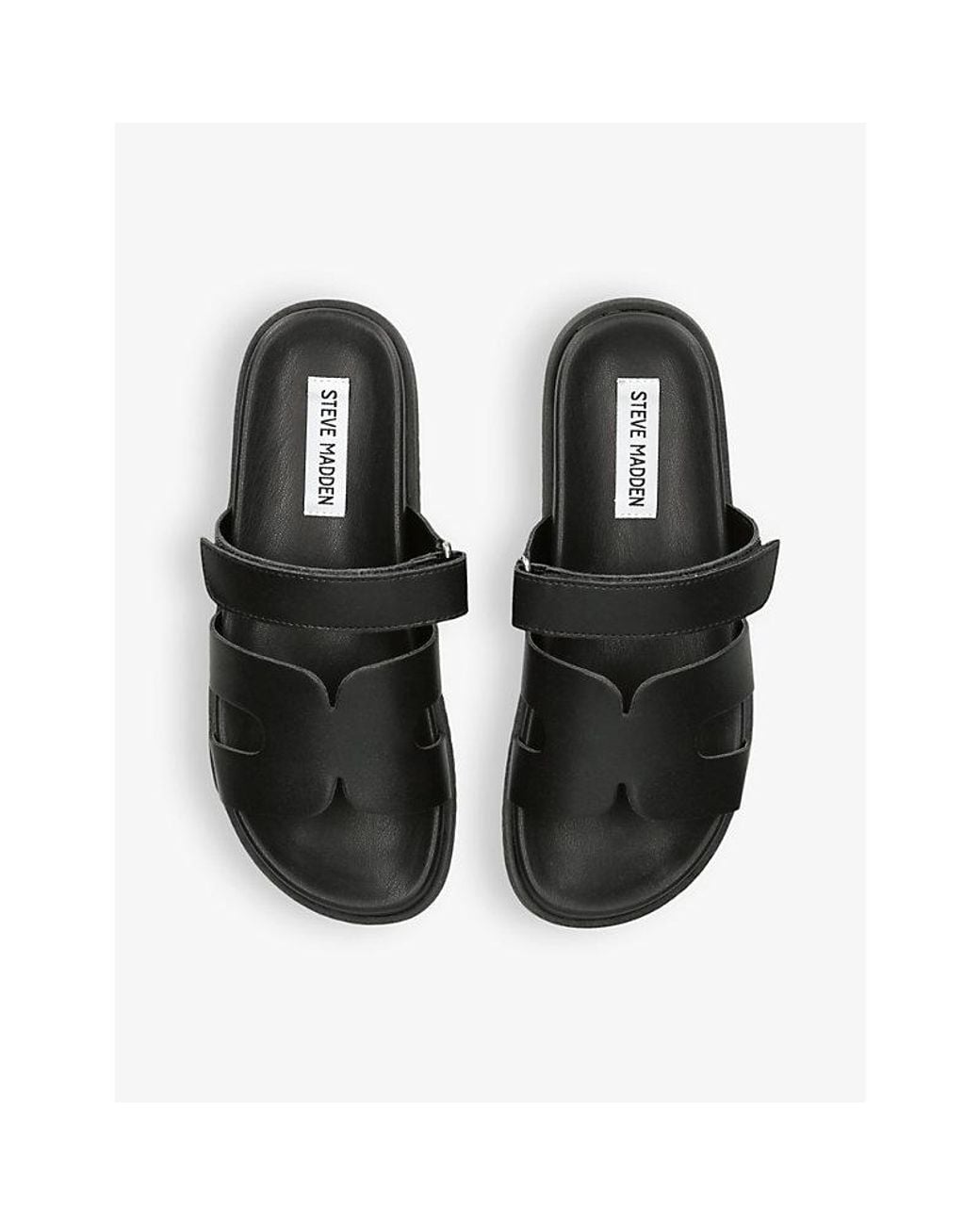 Steve Madden Black Mayven Slide