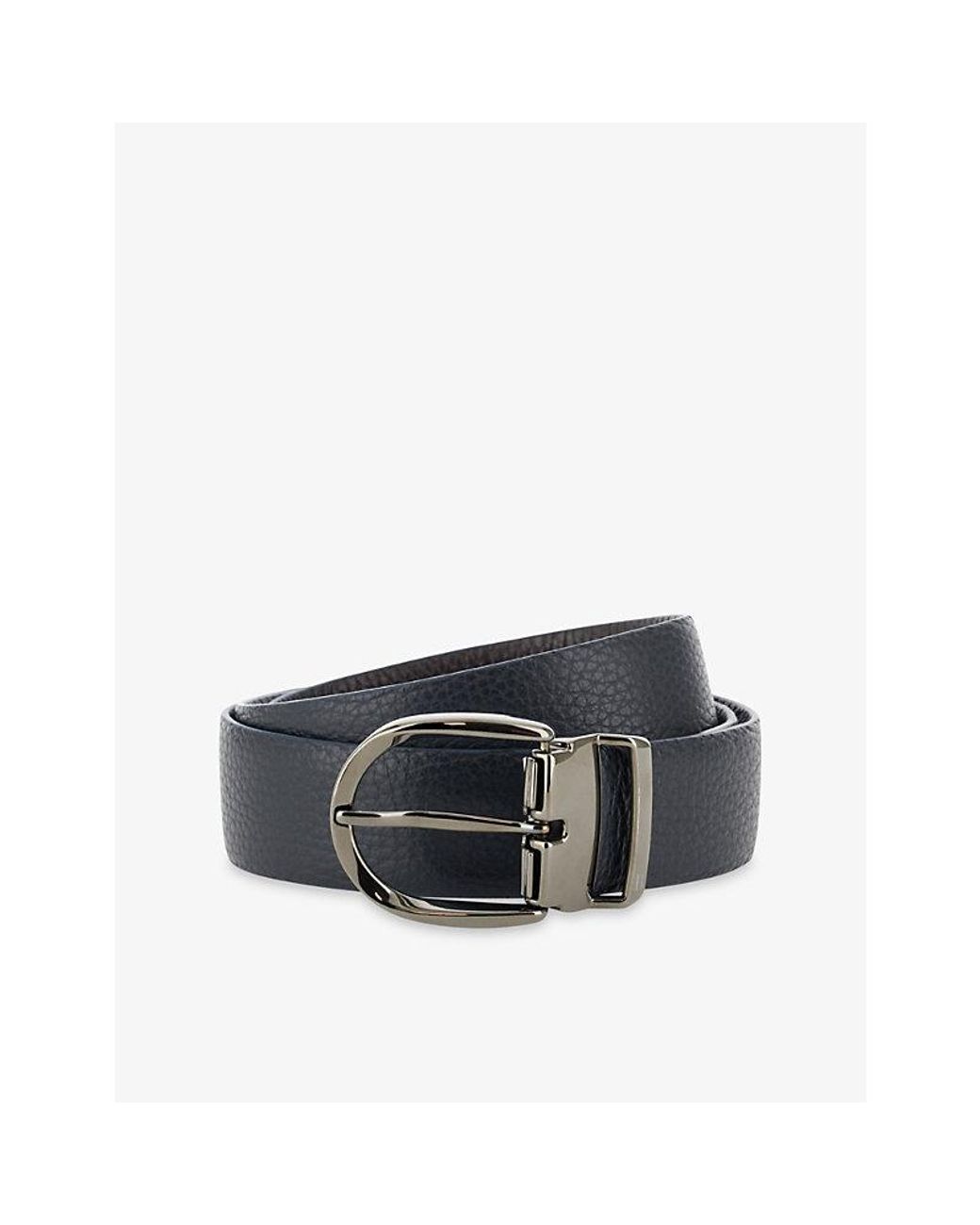 Boggi Black Reversible Leather Belt for men