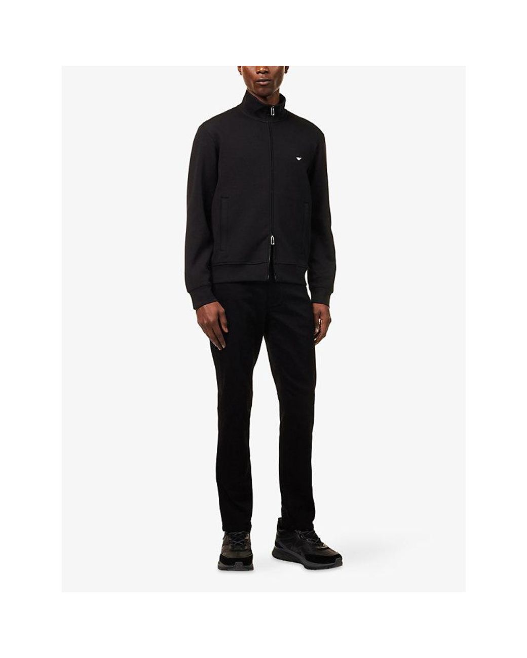 Emporio Armani Black J06 Slim-Fit Low-Rise Stretch-Denim Jeans for men