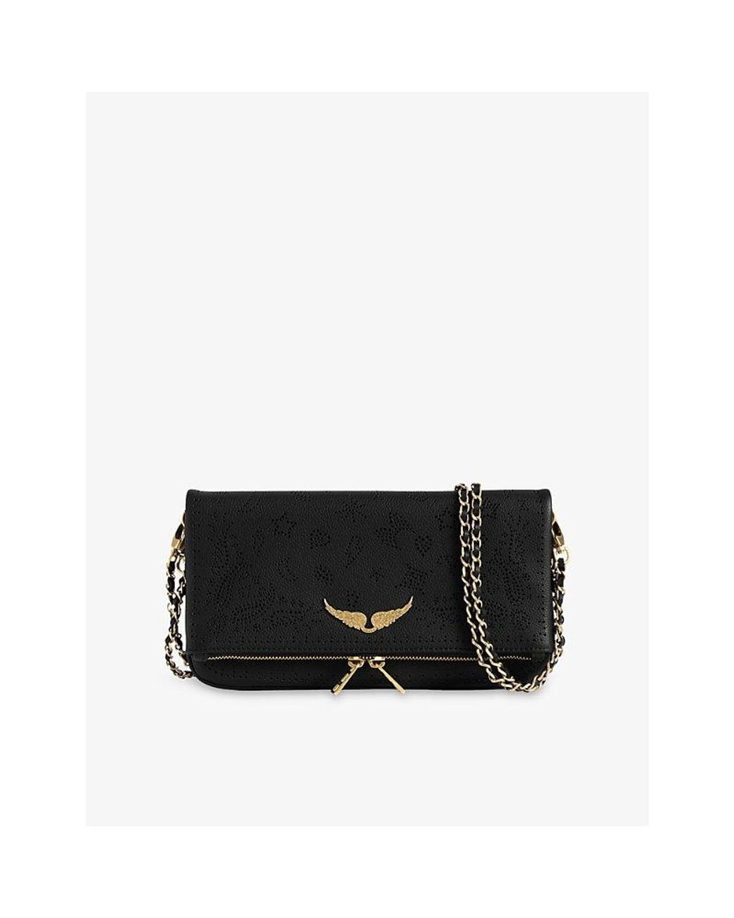 Zadig & Voltaire Black Rock Perforated Leather Bag