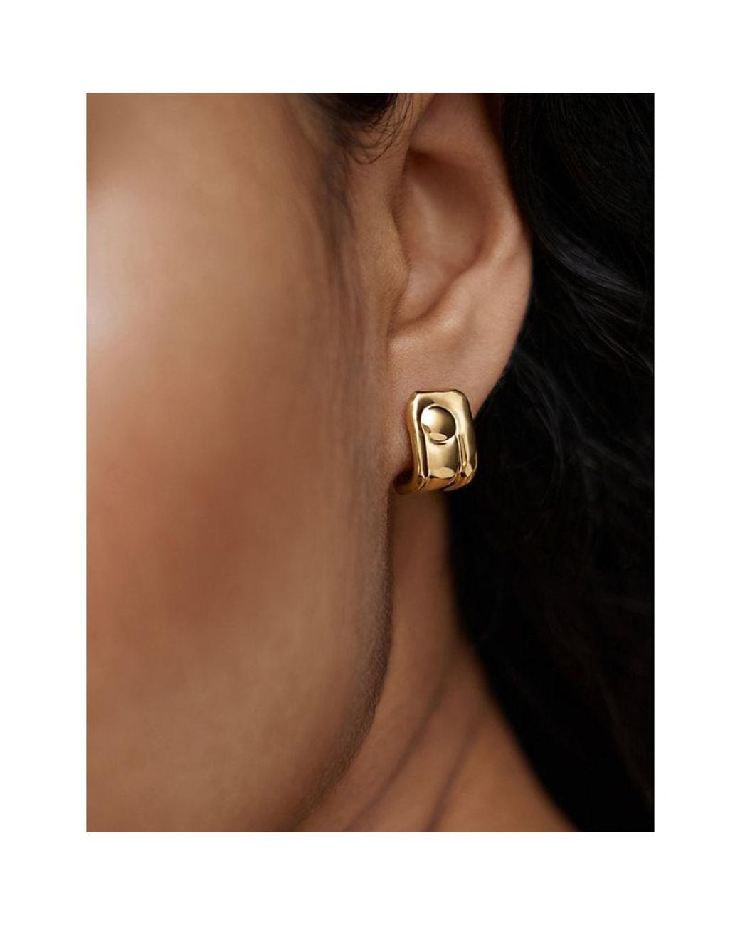 Monica Vinader Metallic Amaia Small 18Ct- Vermeil Hoop Earrings