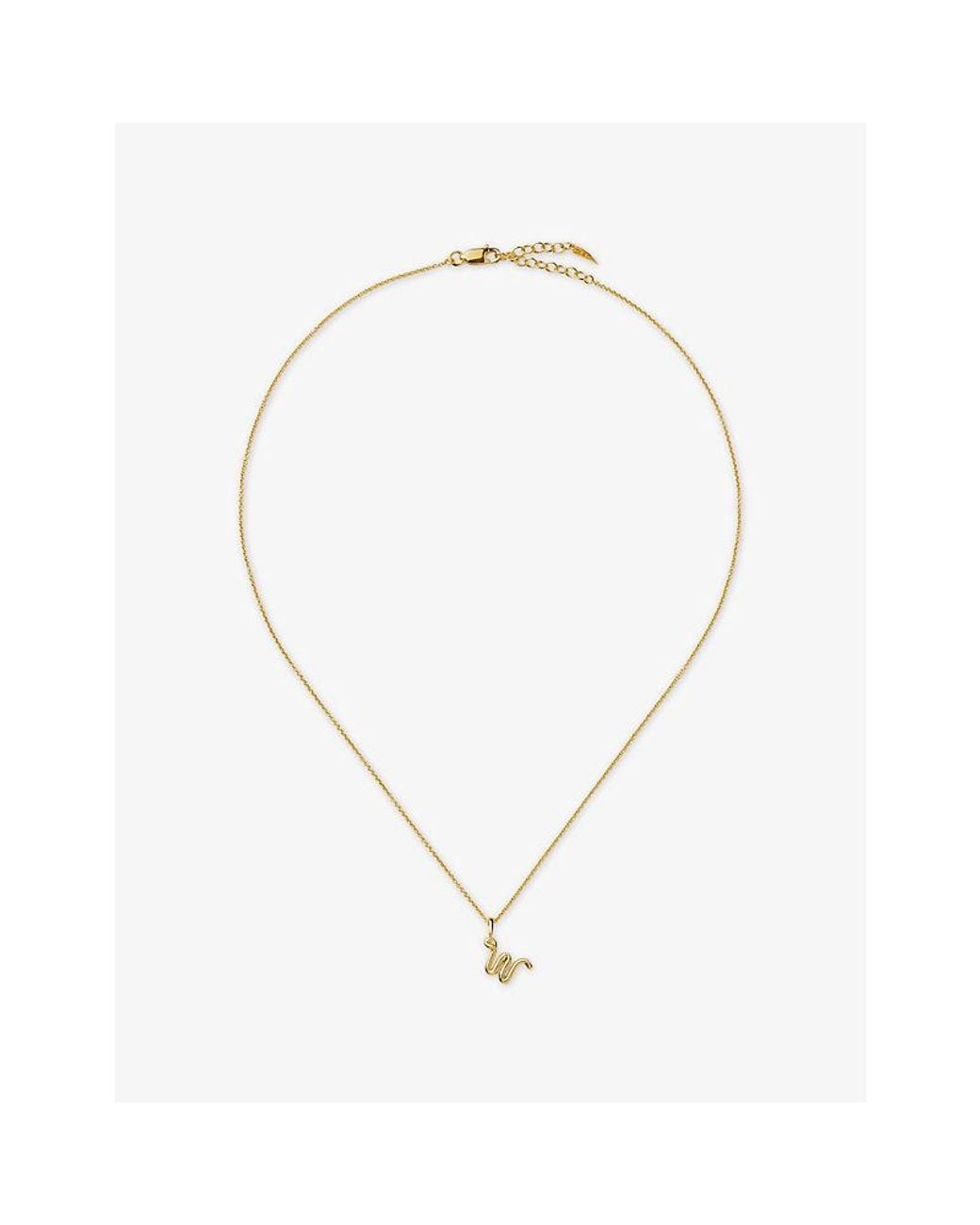 Missoma Metallic Curly Molten Mini Initial W 18Ct Vermeil Necklace