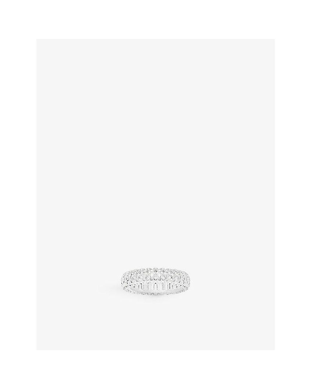 Apm Monaco White Pavé Sterling- And Cubic Zirconia Ring