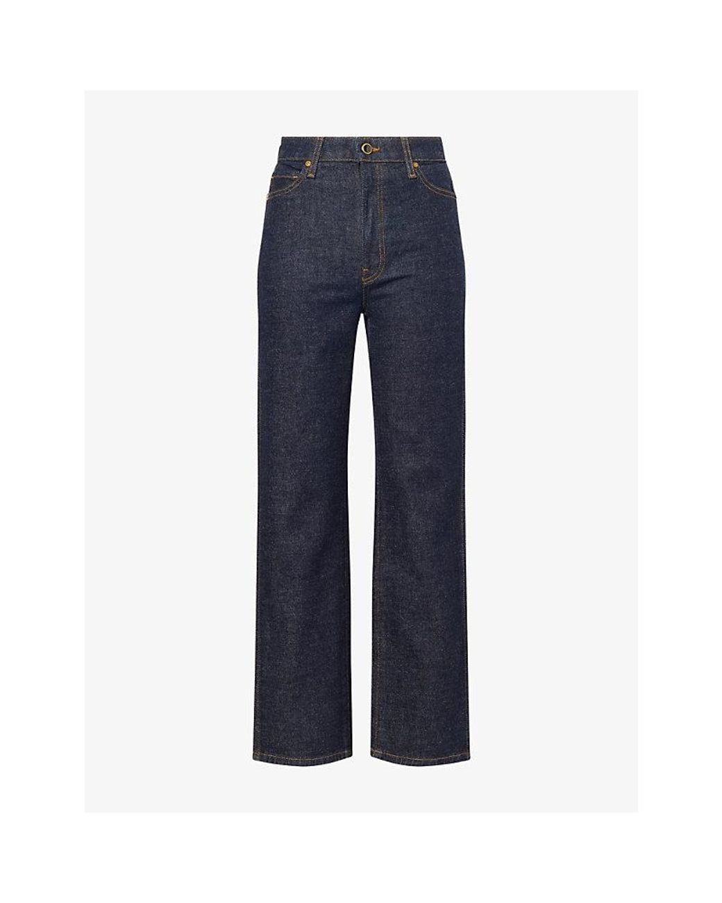 Khaite Blue Abigail Straight-Leg Denim Jeans