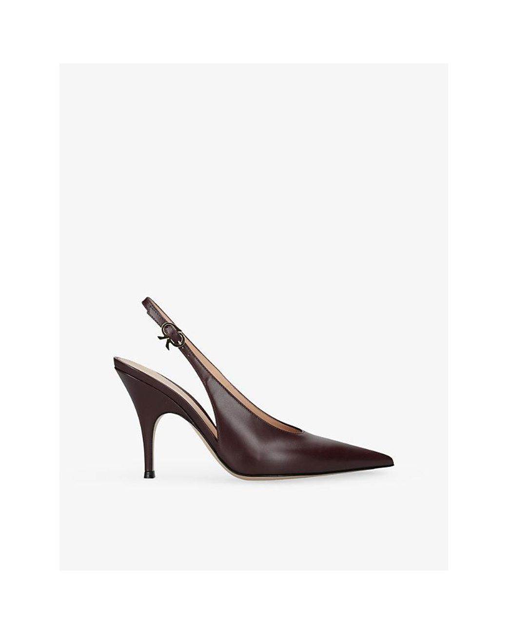 Gianvito Rossi Brown Sofia Sling 95 Leather Courts