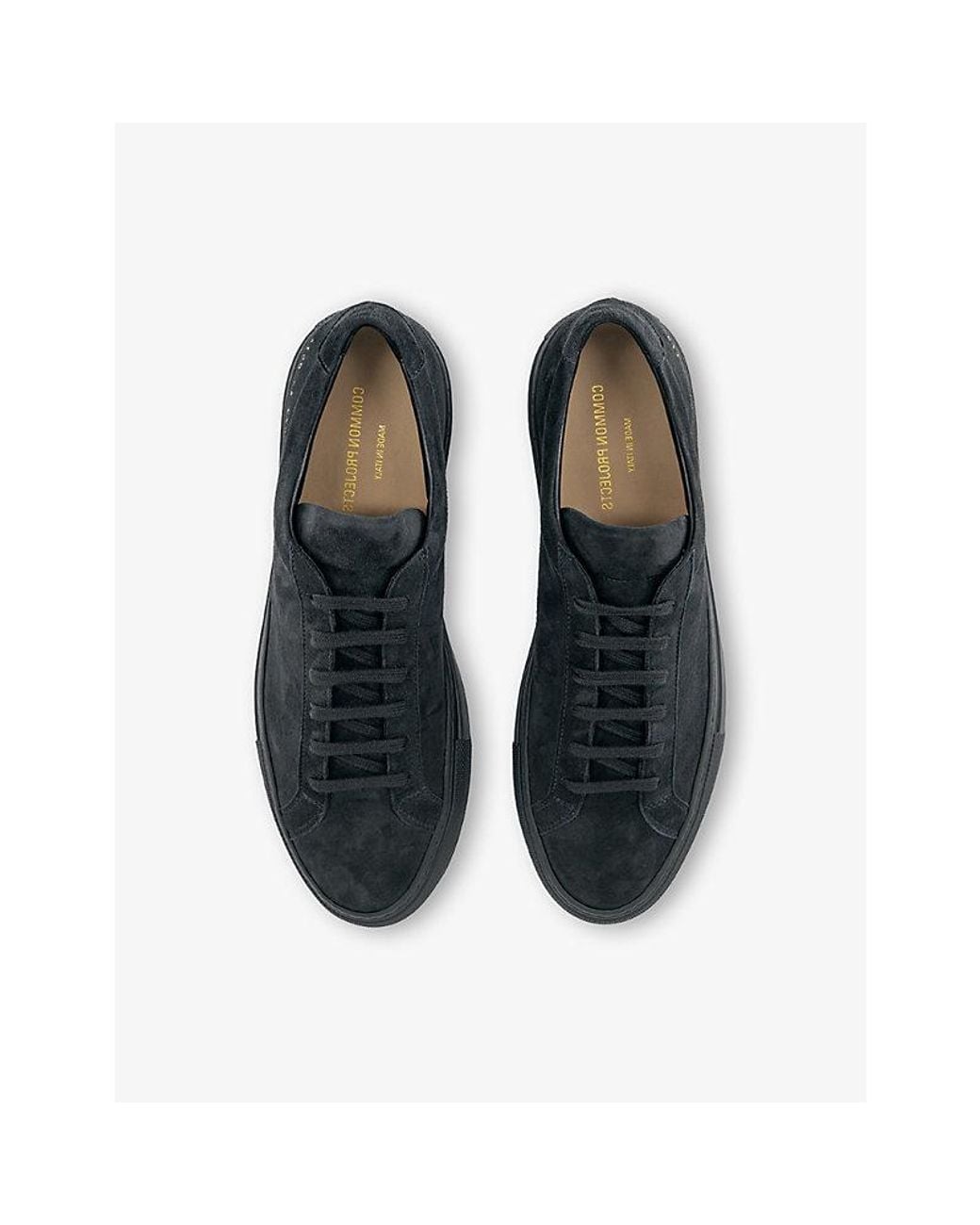 Common Projects Black Achilles Premium Suede Trainers for men