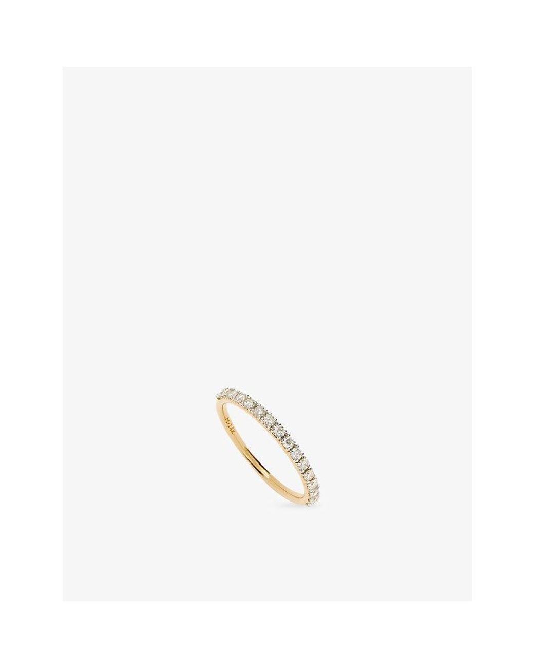 Missoma Metallic Slim Eternity 9Ct And 0.26Ct Diamond Ring