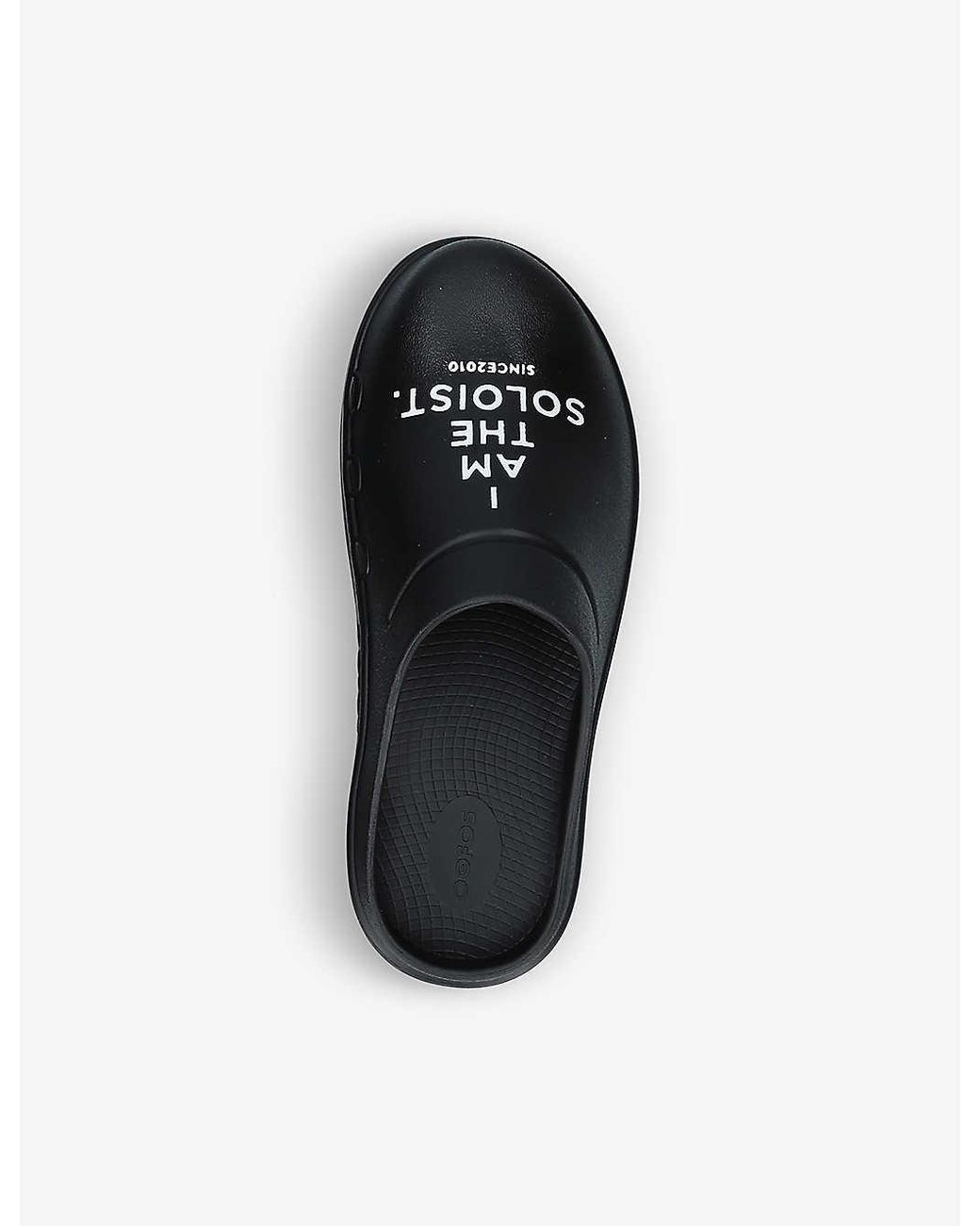 The Soloist X Oofos Signature Brand print Oofoamtm Clogs in Blue