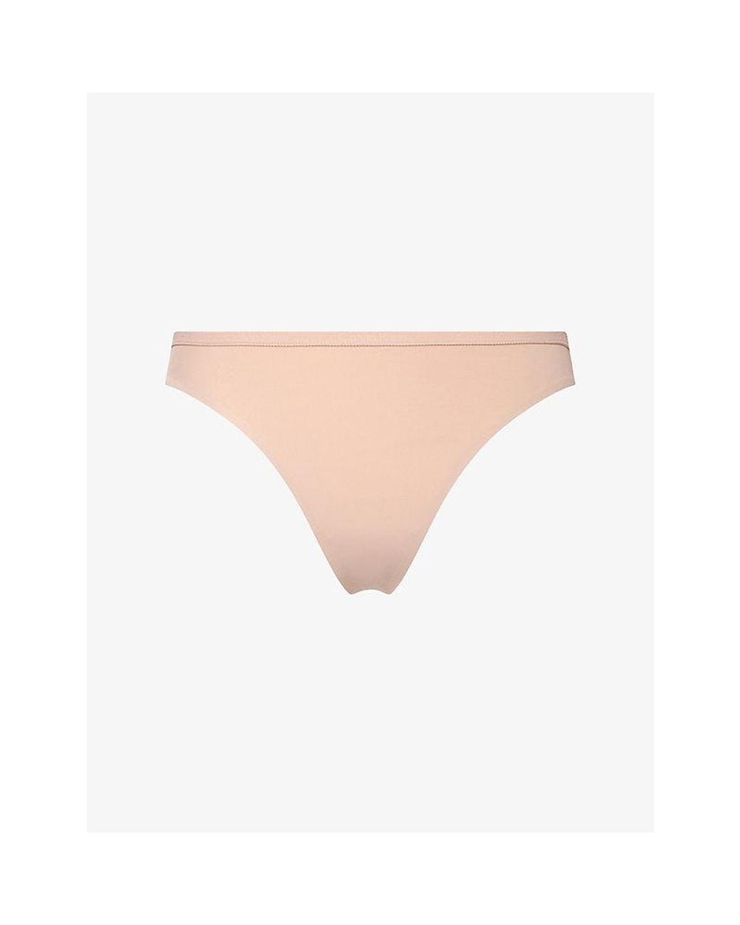Calvin Klein Natural Perfectly Fit Stretch-Woven Thong