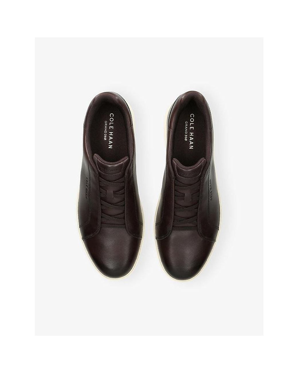 Cole Haan Black Grandpro Luxe Leather Low-Top Trainers for men
