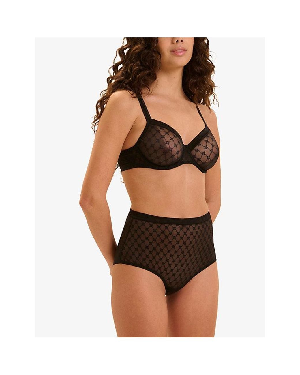 Simone Perele Natural Plume Plunge Moulded Lace Bra