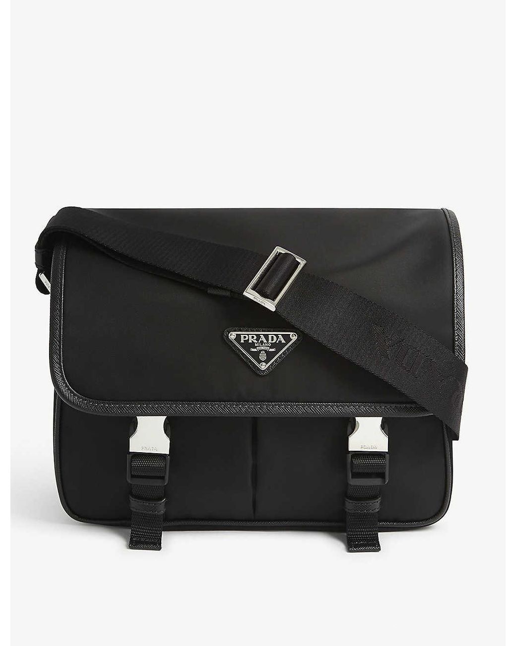 Prada Crossbody Messenger Bag in Black for Men Lyst
