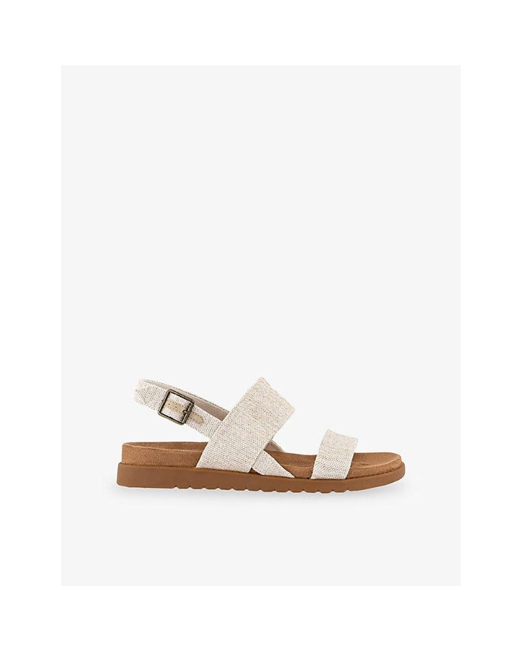 TOMS Natural Marin Suede Flat Sandals