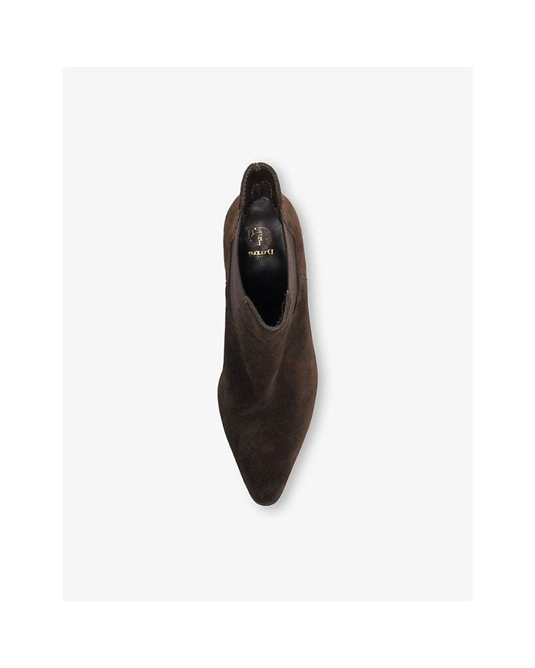 Dune Black Pimo Chisel Suede Chelsea Ankle Boots