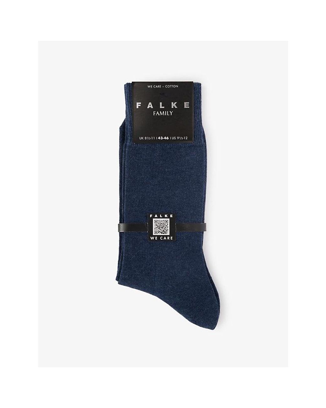 Falke Blue Family Brand-Print Stretch-Cotton Blend Socks for men