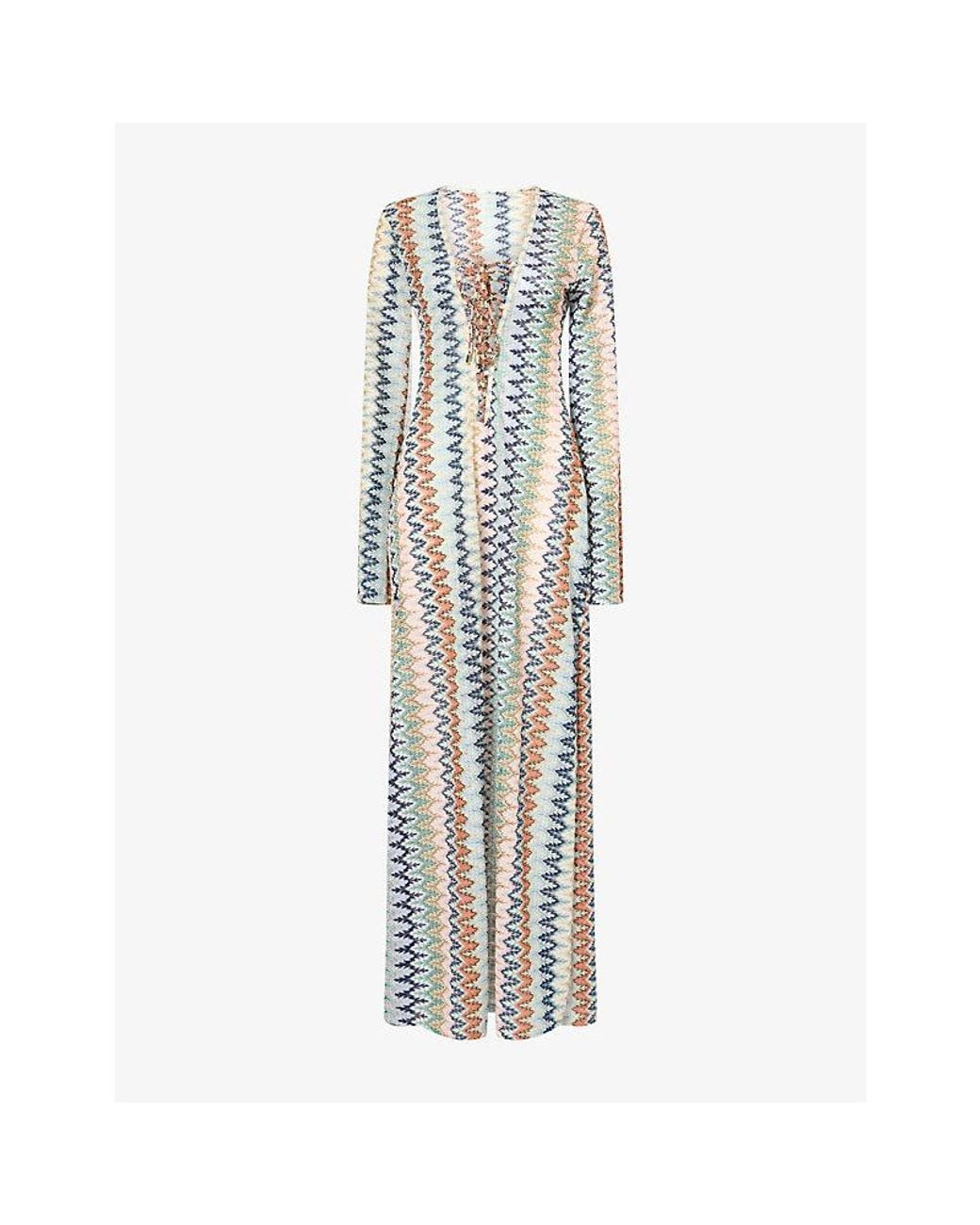 Cheap Monday Multicolor Corossol Plunge-Neck Crochet-Knit Maxi Dress
