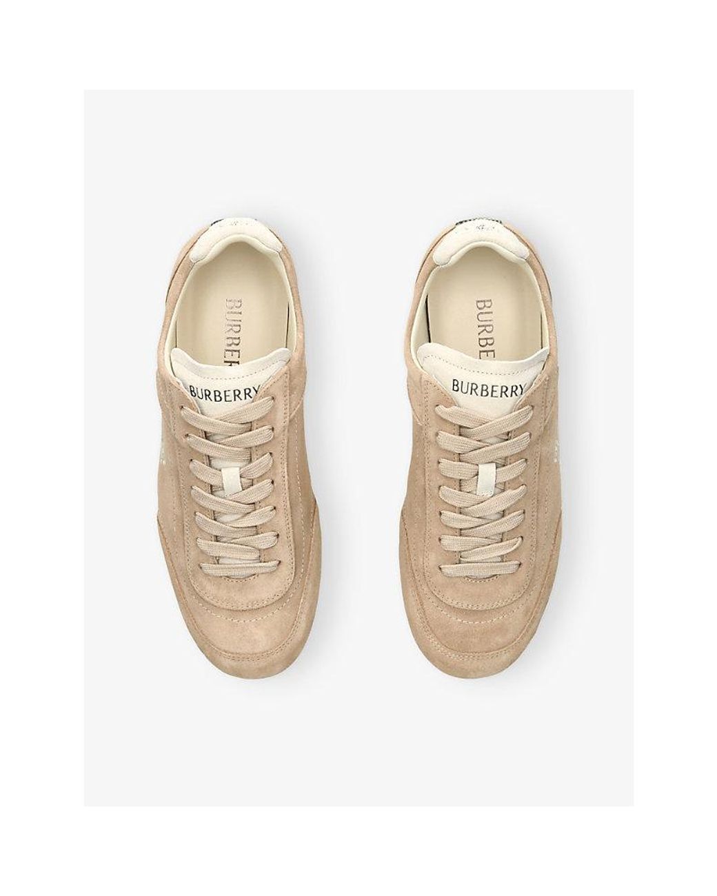 Burberry Natural Knight Runner Leather Trainers