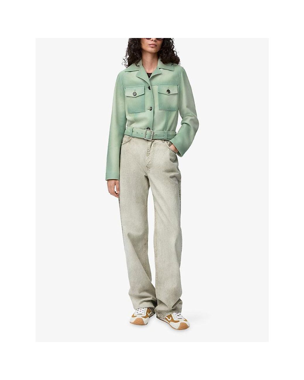 Loewe Green Cropped Jacket