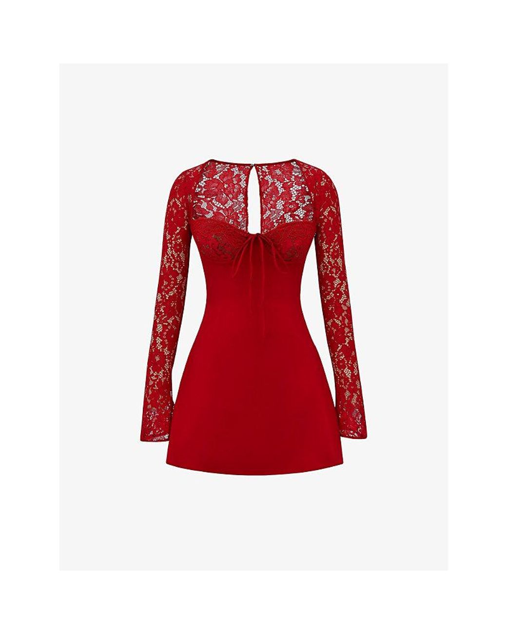 House Of Cb Jennica Underwired-Cup Stretch-Lace And Satin Mini Dress
