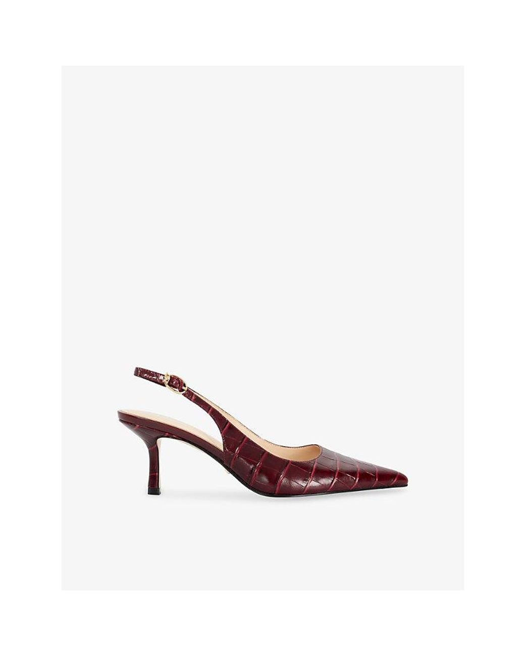Dune Pink Celise Leather Slingback Courts