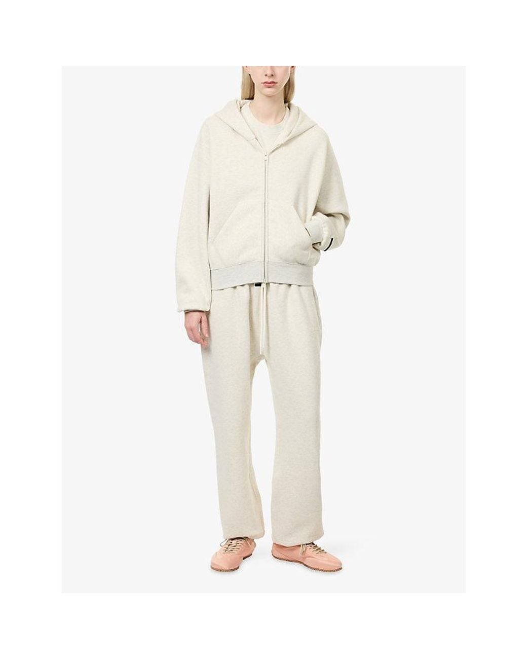 Fear Of God White Classic Zip-Up Cotton-Jersey Hoody