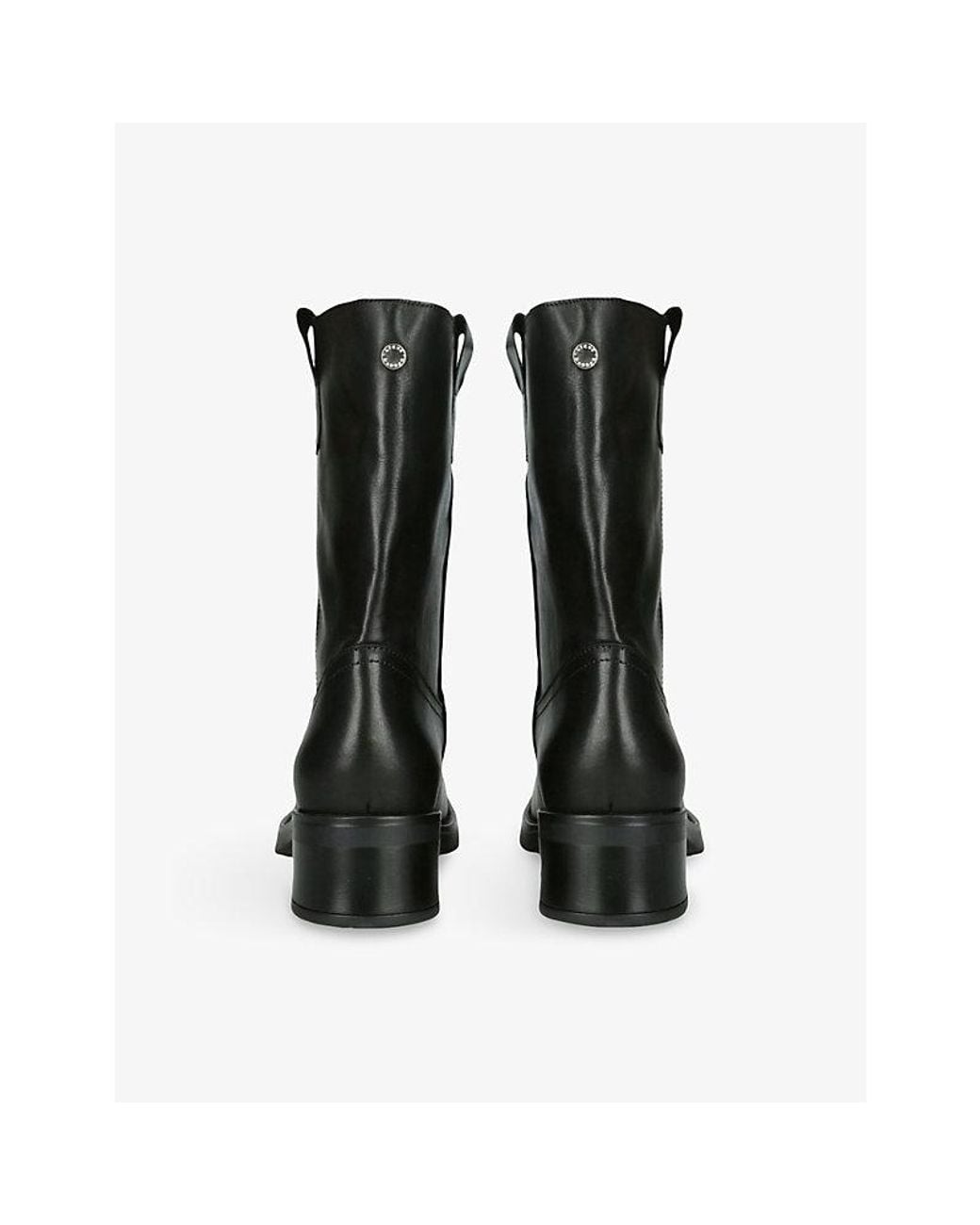 Steve Madden Black Benedict Leather Heeled Boots