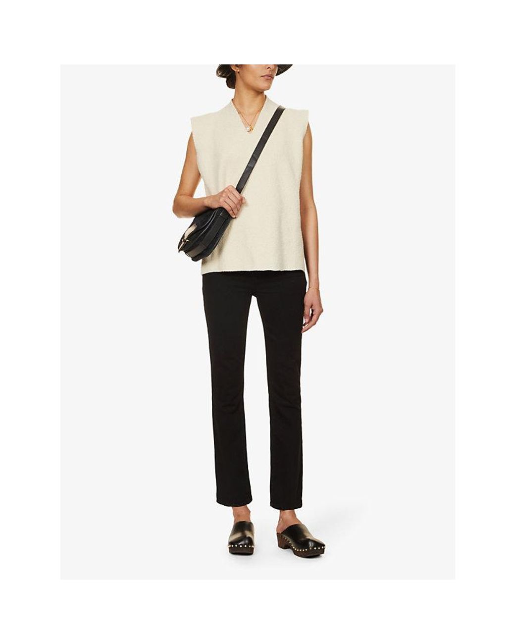 PAIGE Black Cindy Slim-Leg Denim Jeans