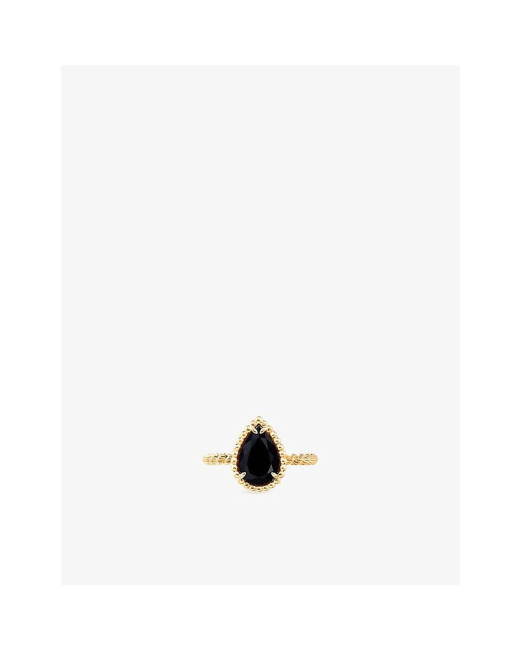 Boucheron Metallic Serpent Bohème S Motif 18Ct- 1.15Ct Onyx And 0.31Ct Diamond Ring