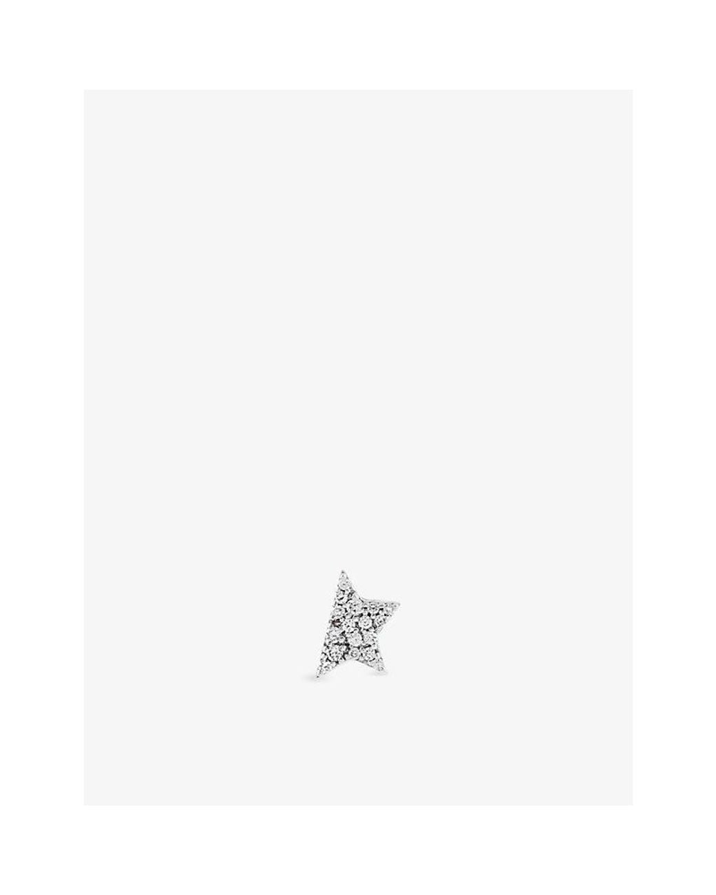 Kismet by Milka White Comet Mini 0.04Ct Diamond Stud Earring