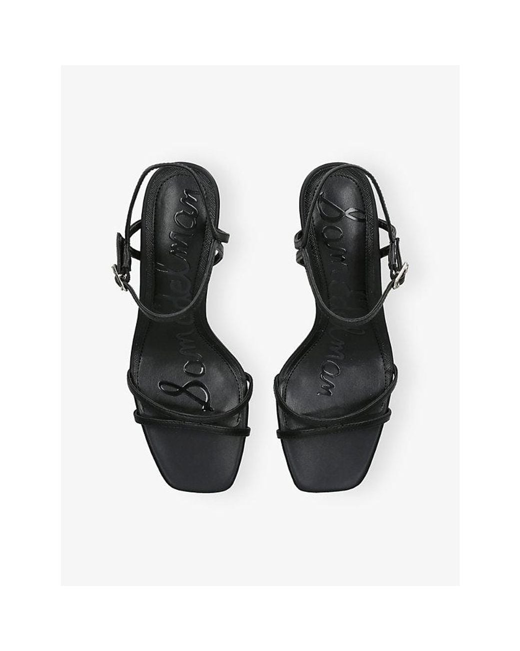 Sam Edelman Black Presley Leather Heeled Sandals