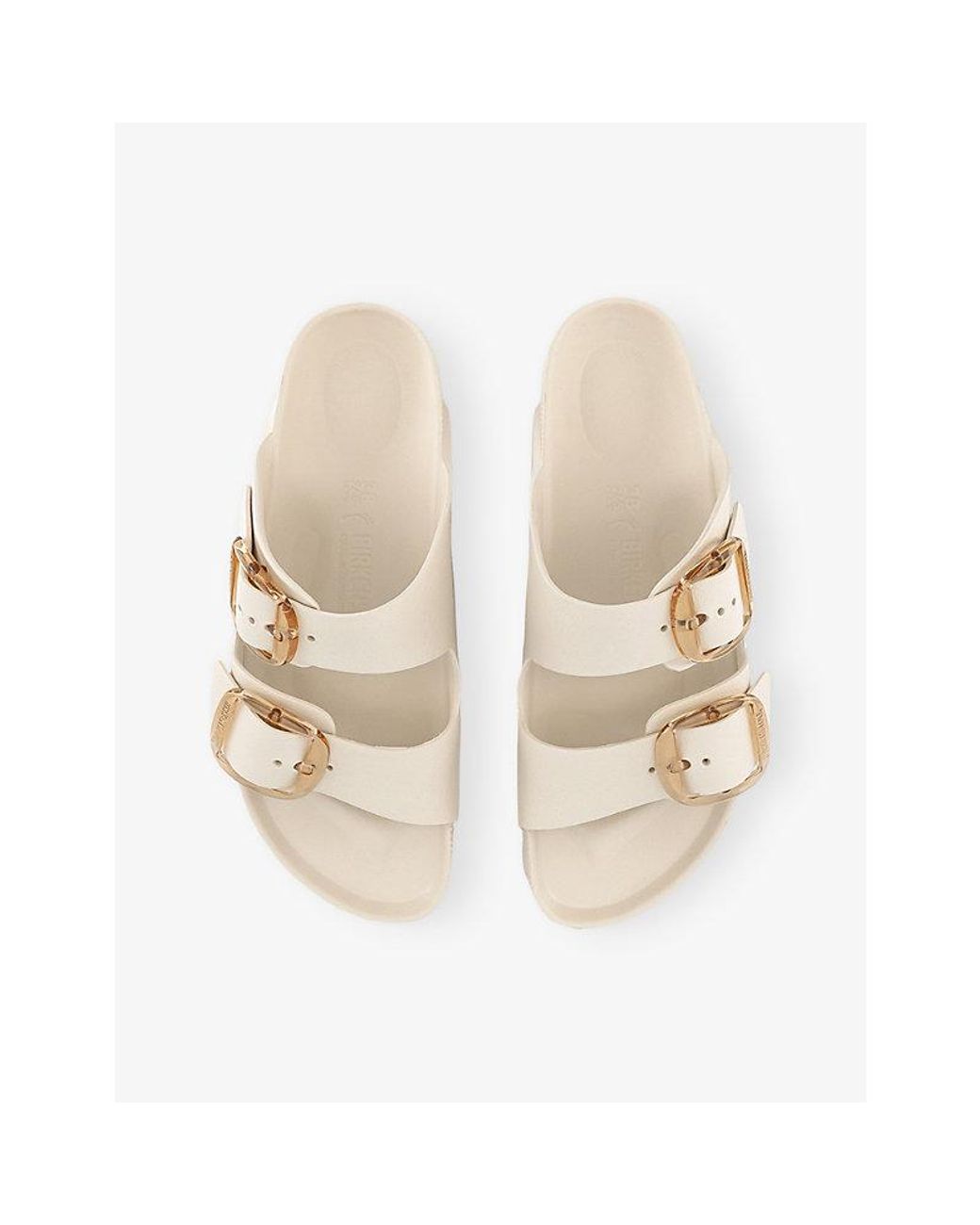 Birkenstock Natural Arizona Big Buckle Suede Sandals
