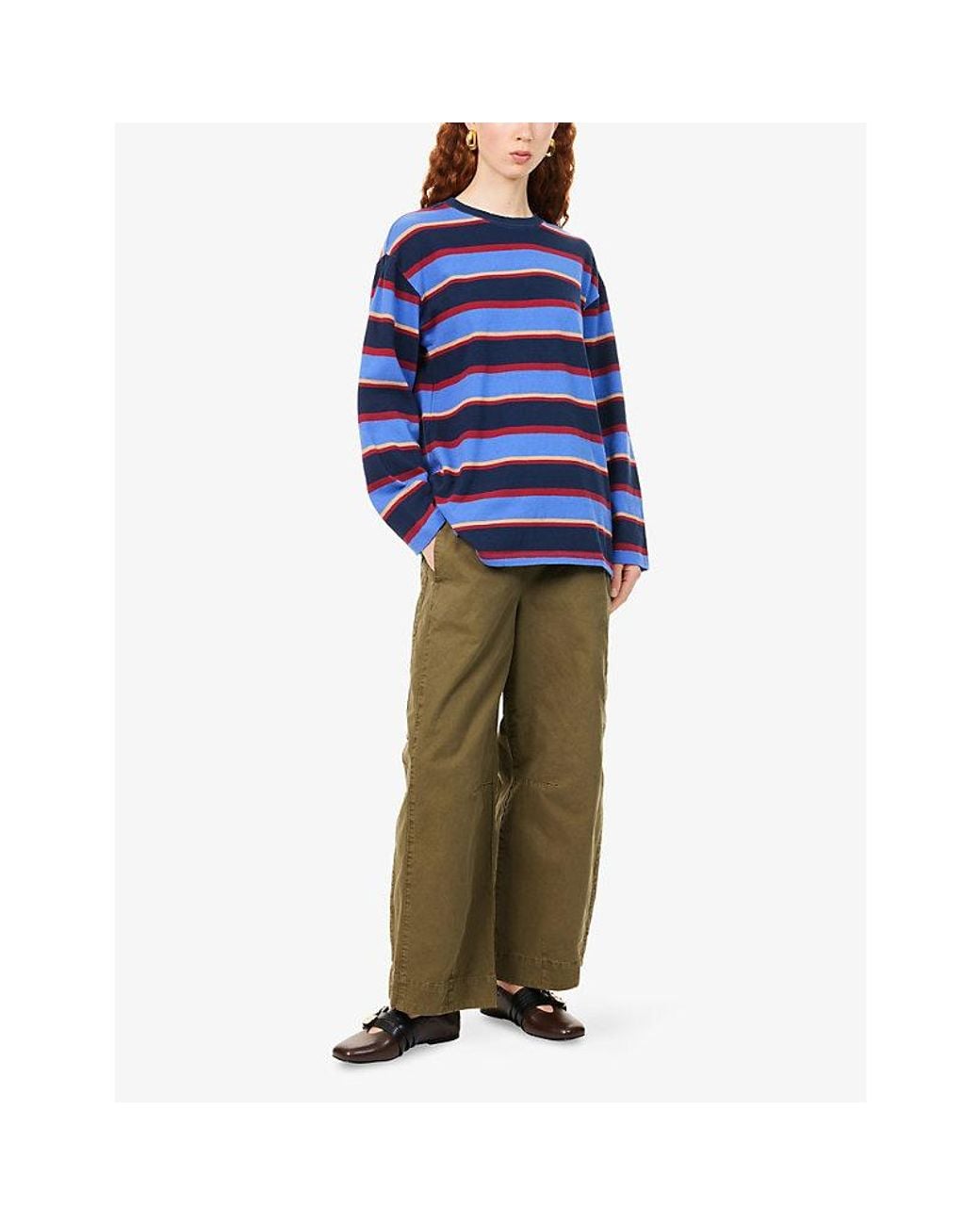 Damson Madder Blue Ali Long-Sleeve Cotton-Jersey T-Shirt