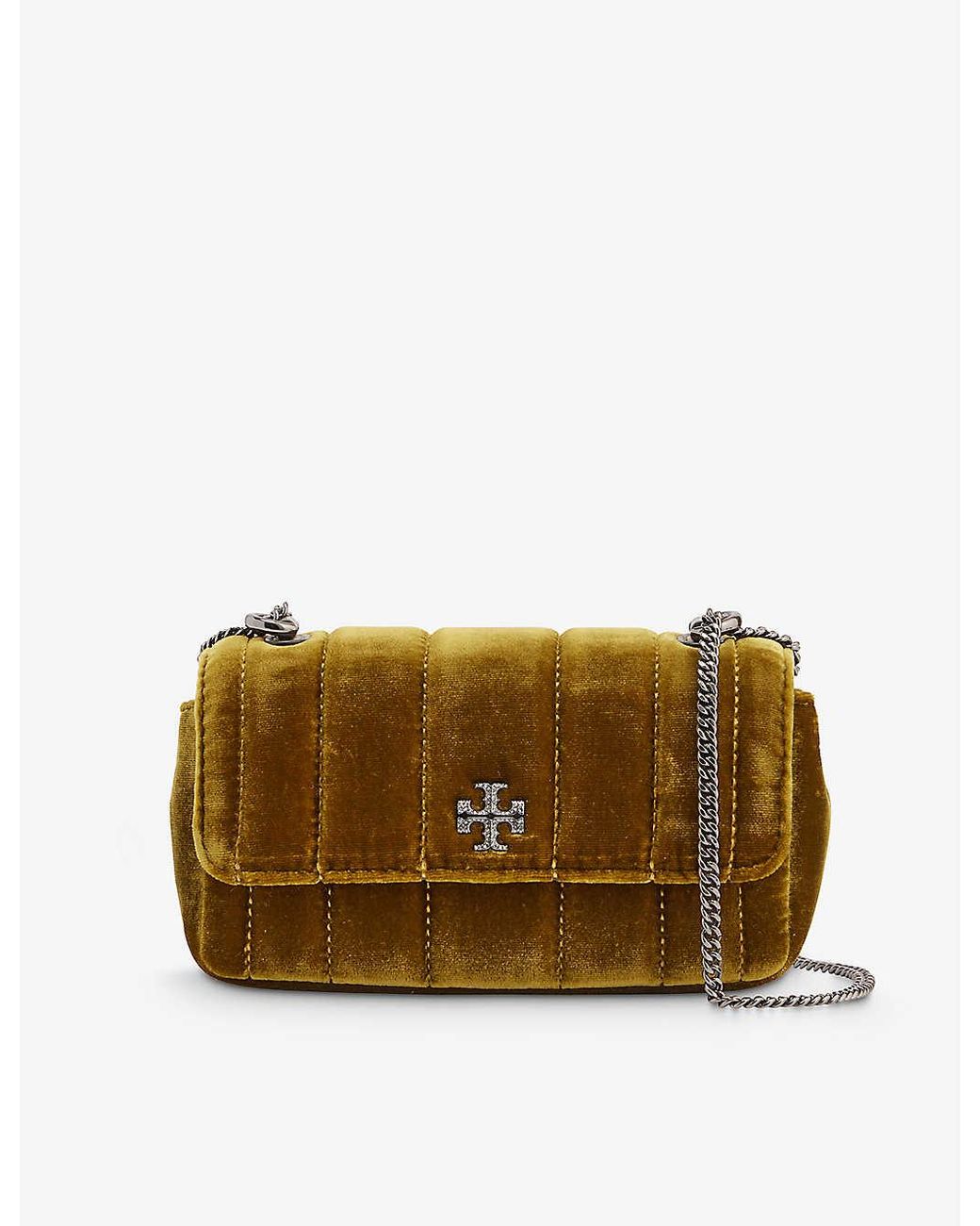 Tory Burch Kira Mini Velvet Shoulder Bag in Brown Lyst