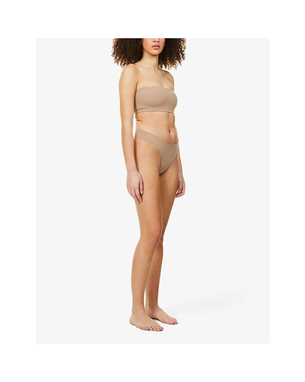 Skims Natural Mid-Rise Stretch Thong
