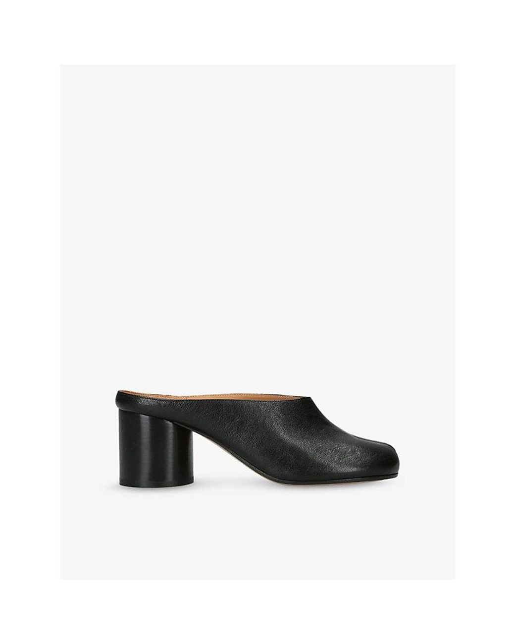 Maison Margiela Black Tabi 60 Leather Heeled Mules