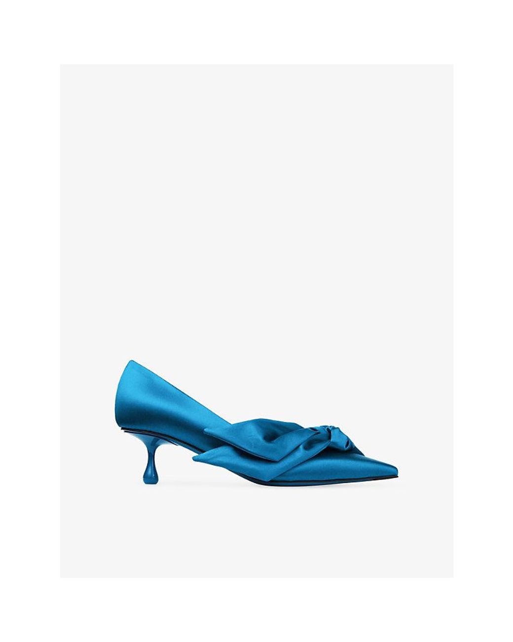 Jimmy Choo Blue Issy 50 Satin Pumps