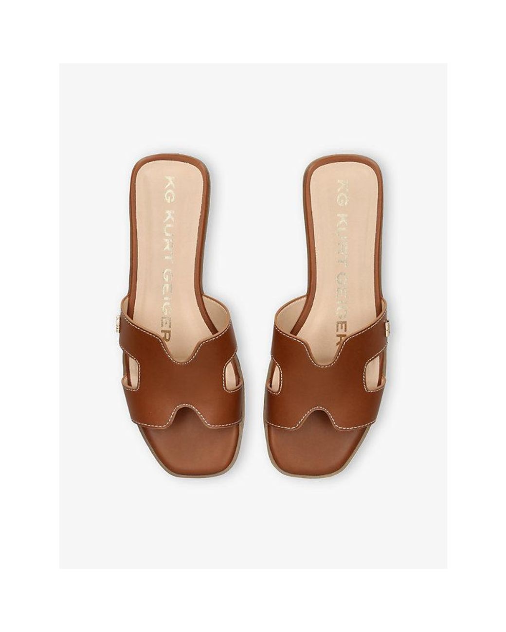 KG by Kurt Geiger Brown Raven Faux-Leather Sandals
