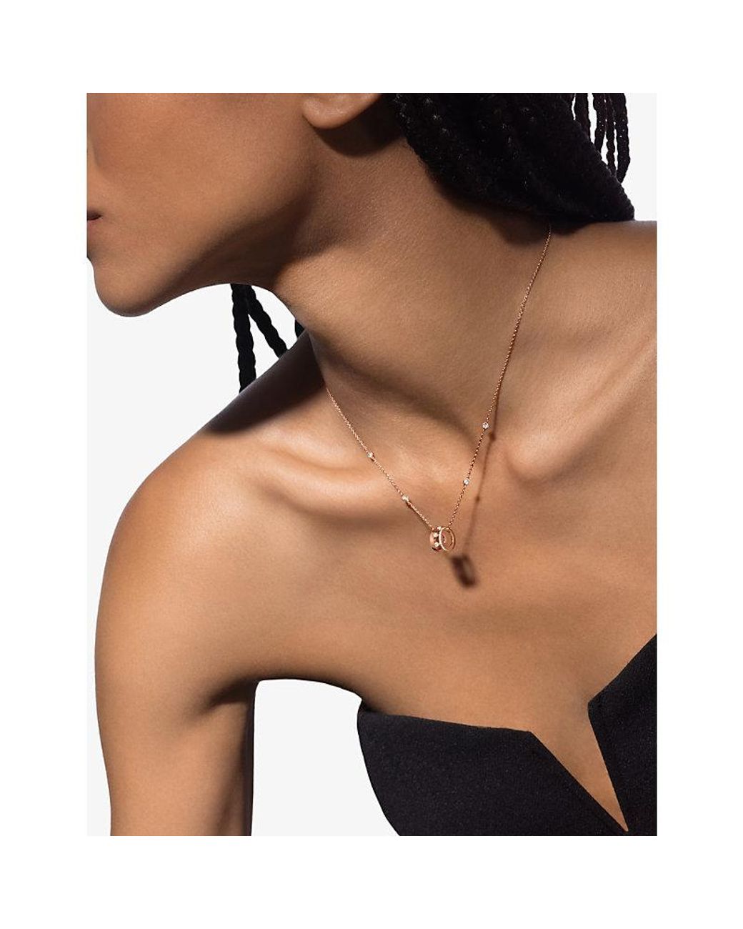 Messika Metallic Move Romane 18Ct Rose- And 0.31Ct Diamond Necklace
