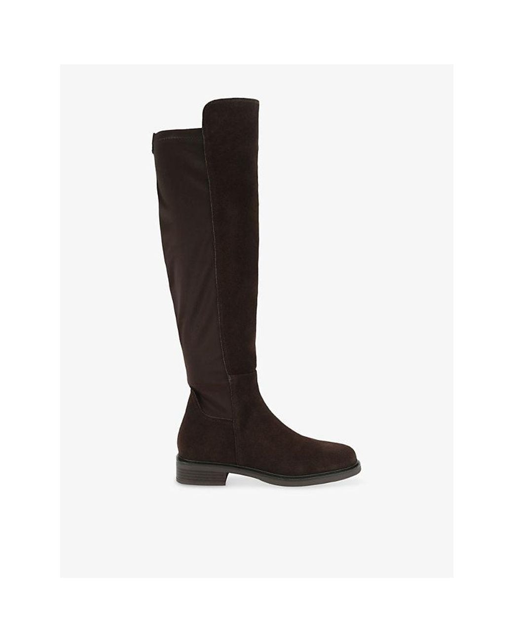 Steve Madden Black Resonate Suede Flat Knee-High Boots