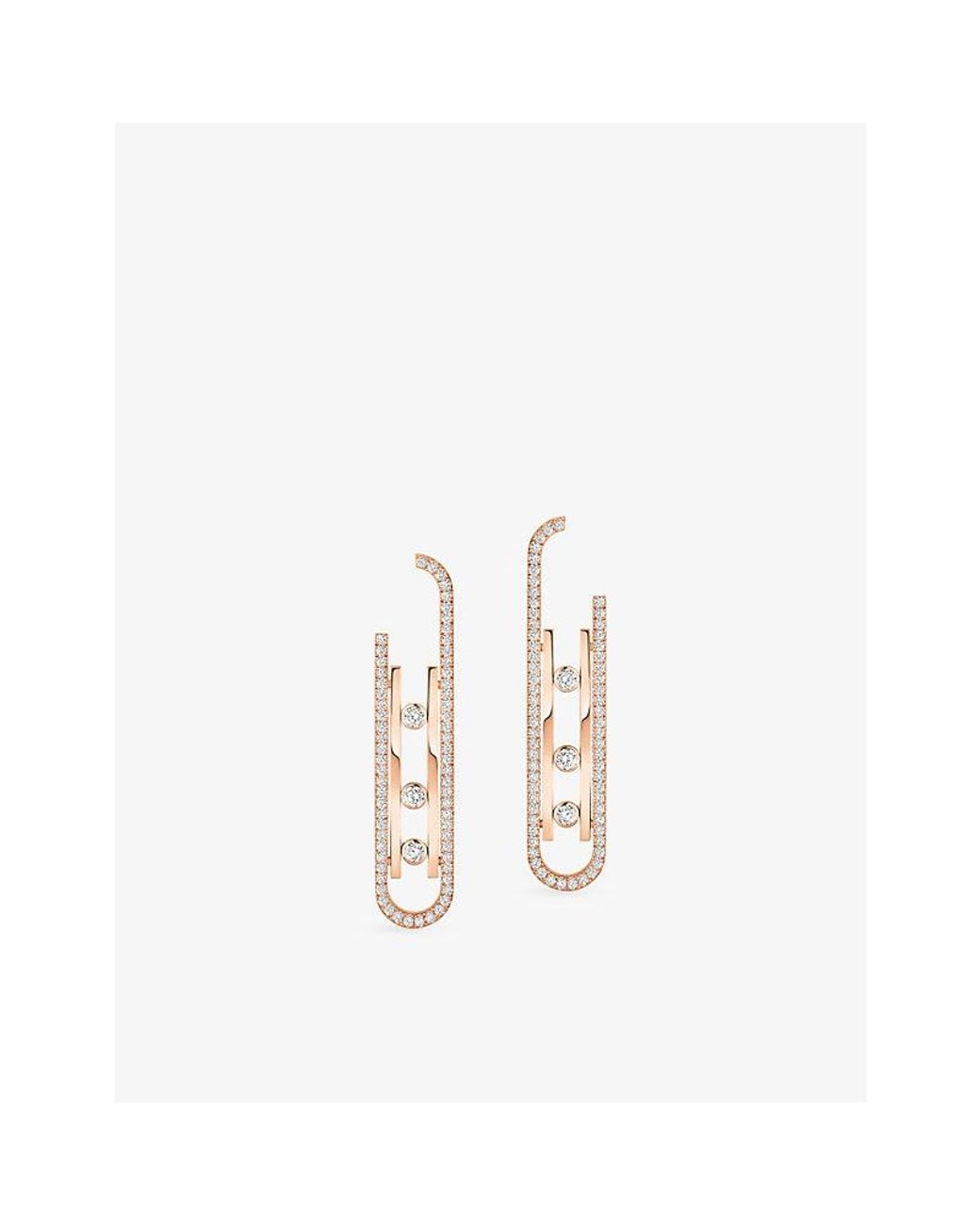 Messika Metallic Move 10Th 18Ct And 1Ct Diamond Earrings