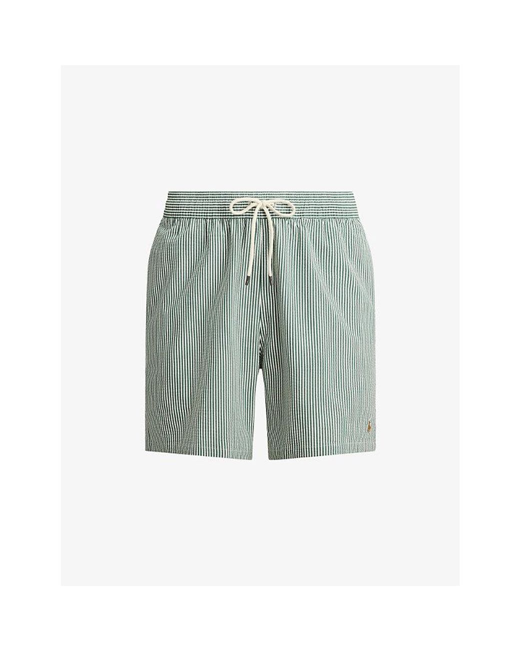 Polo Ralph Lauren Green Traveller Striped Swimming Trunks for men