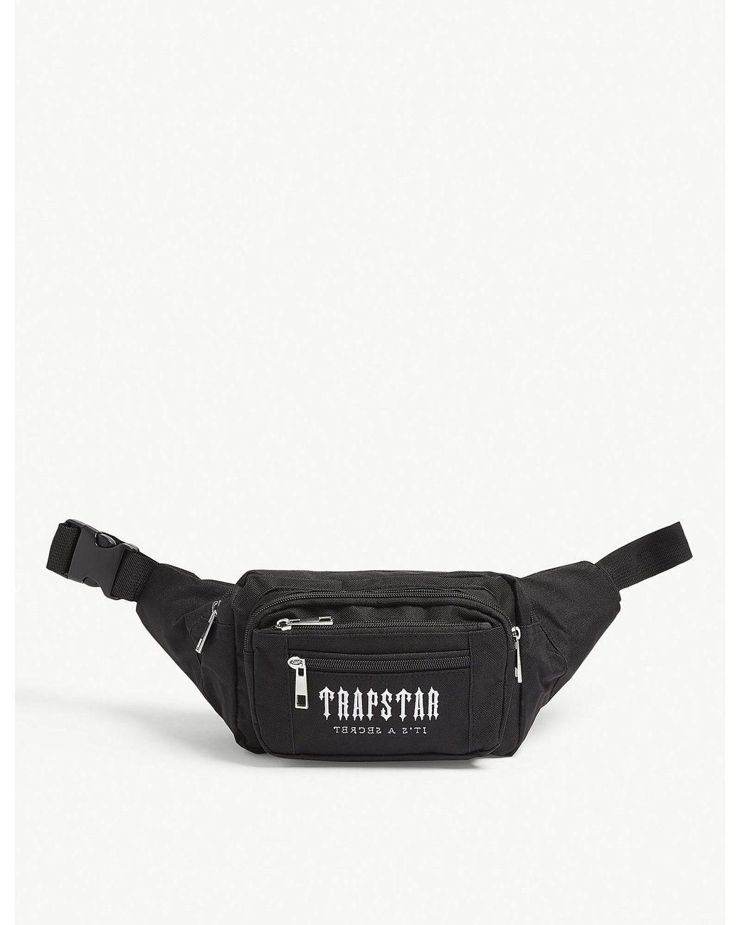Trapstar Embroidered Belt Bag in Black for Men Lyst UK